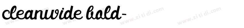 cleanwide bold字体转换